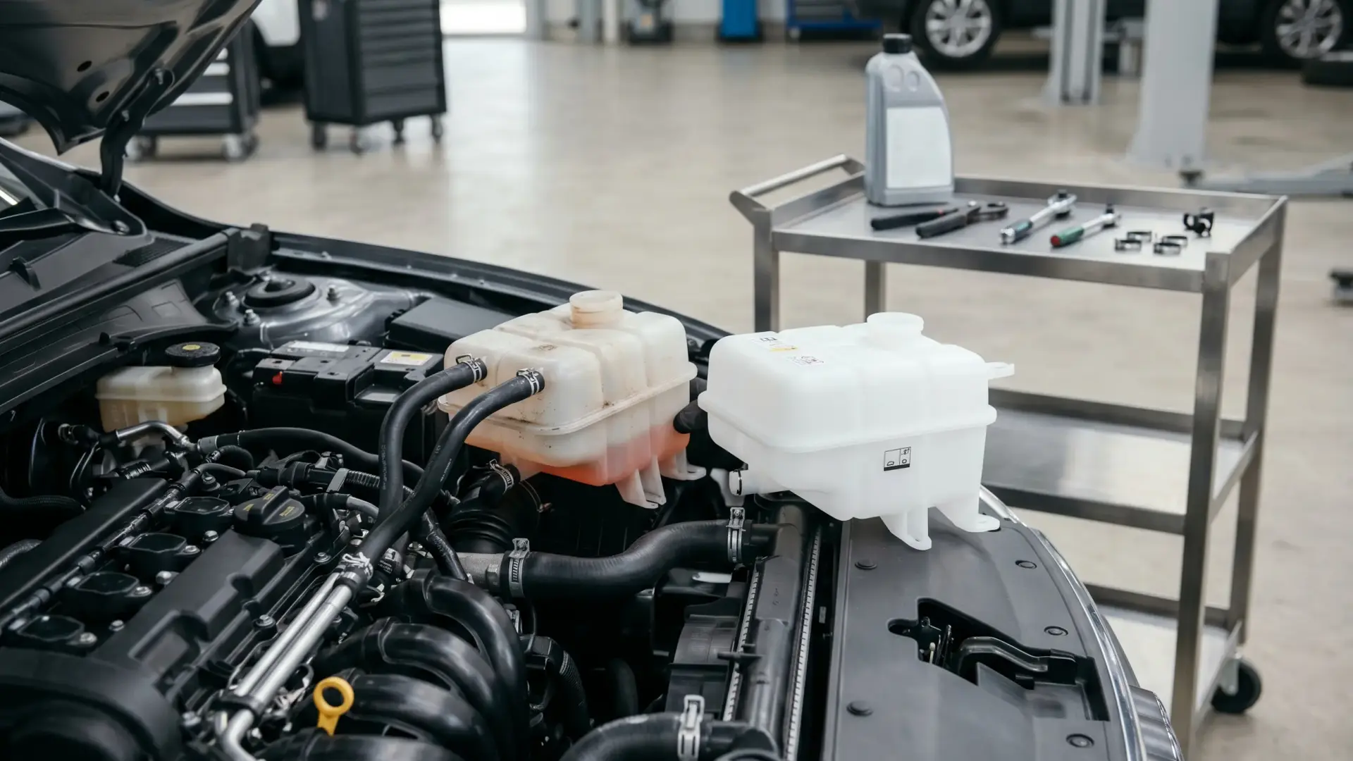 Car Coolant Tank Change in Dubai