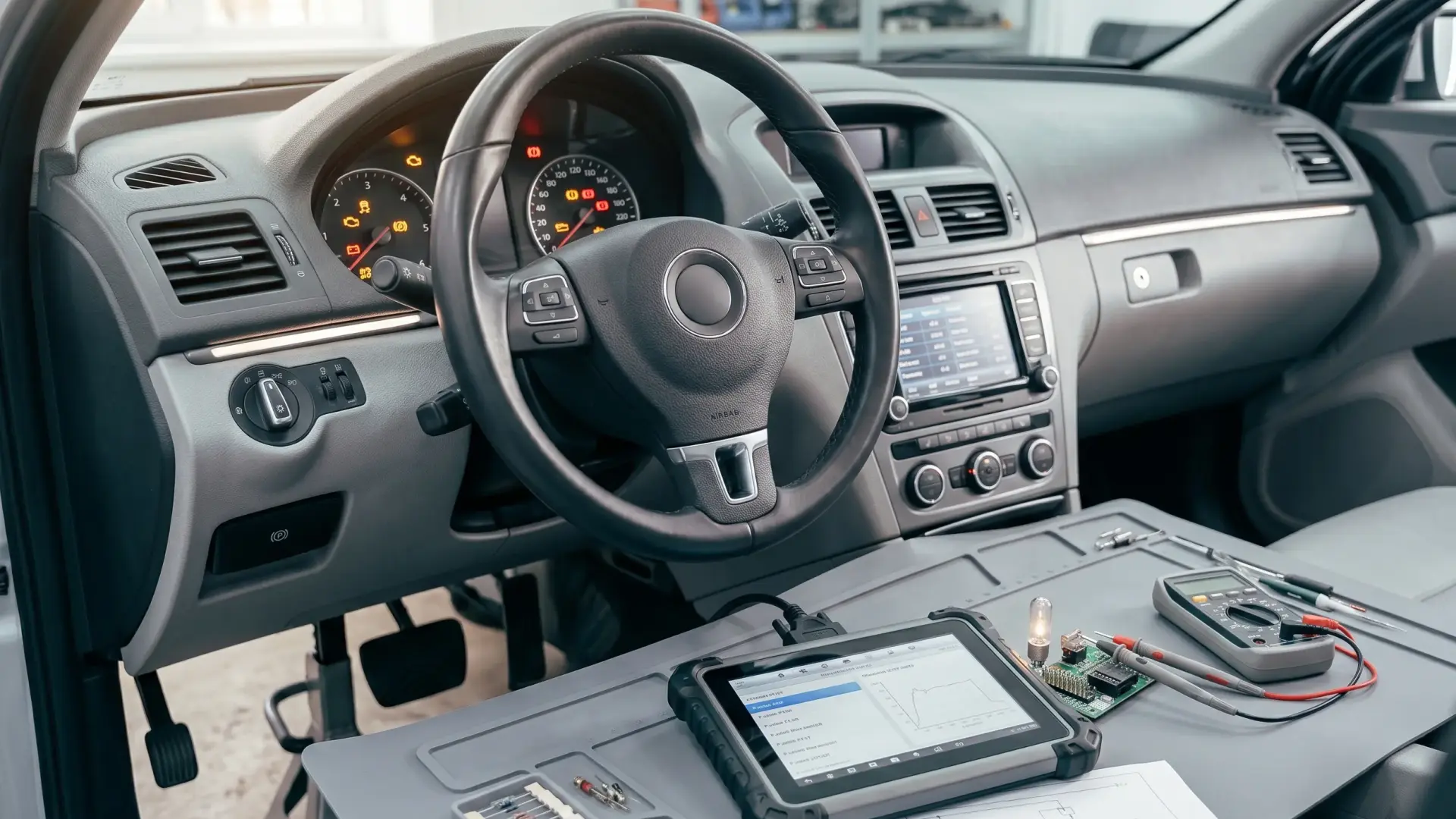 Car Dashboard Warning Lights Inspection