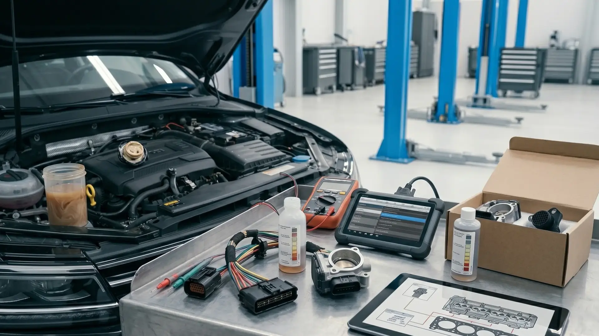 Car Engine Oil and Water Mix Repair in Dubai